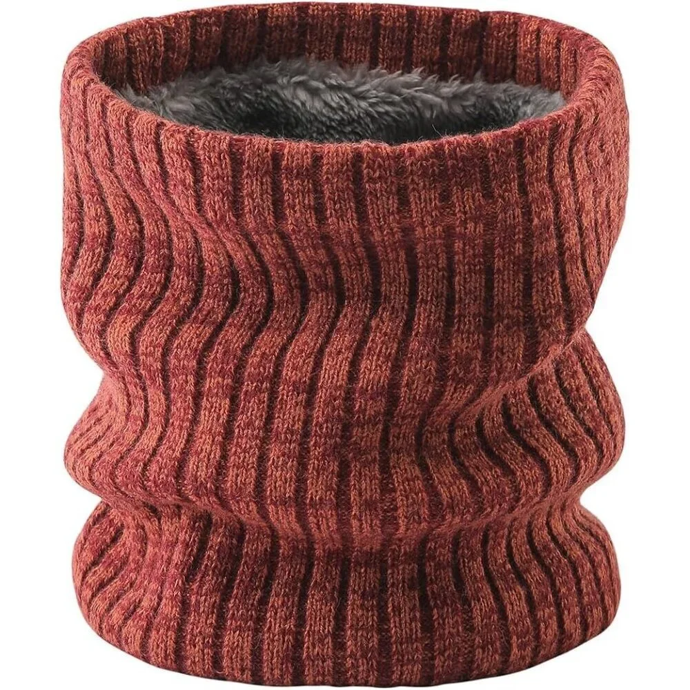 Men's Bronze Winter Ski Neck Gaiter Face Scarf Fleece Lined Windproof Scarves